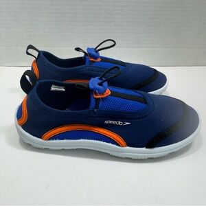 Speedo Junior Boys' Surfwalker Water Shoes, Blue/Orange, Size S Junior (US 13-1)